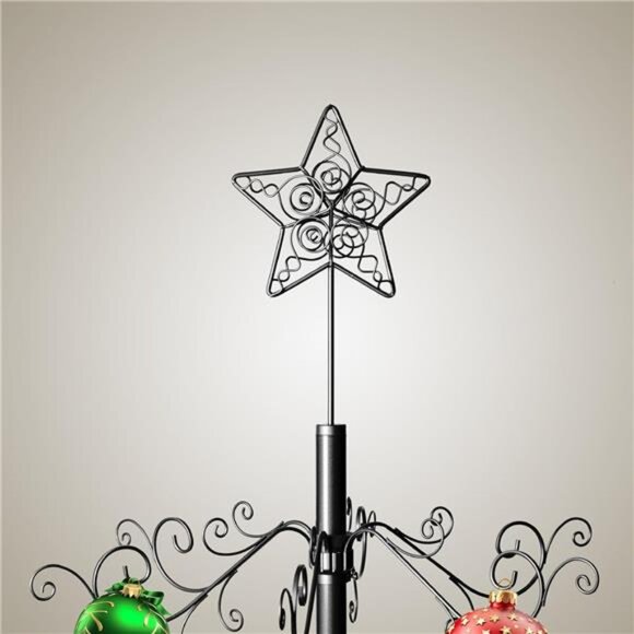 6.5 Ft Wrought Iron Christmas Tree Ornament Display Stand Metal Holder Hanger - Picture 5 of 7